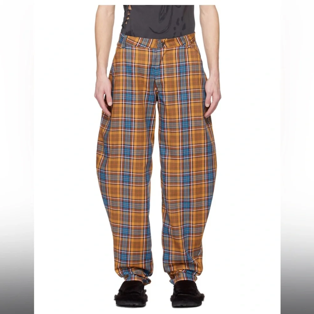 Collina Strada Plaid Orange GRR Trousers - Picture 6 of 6